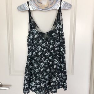 Blue Floral Lace Romper - featured by jenn im!